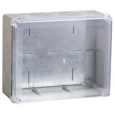 Распределительная коробка IEK КМ41346 наружный монтаж 240x195 мм серый
