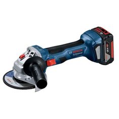 Аккумуляторная УШМ BOSCH GWS 180-Li 4.0Ач x1, GAL 18V-40 кейс, 125 мм
