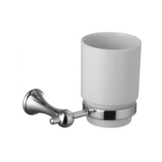 Стакан для зубных щеток Lemark Стандарт LM2136C, белый/хром