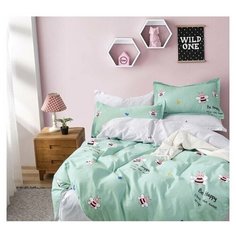 Постельное белье 1.5-спальное Tango TPIG4-1071, сатин, 50 х 70 и 70 х 70 см, зелeный