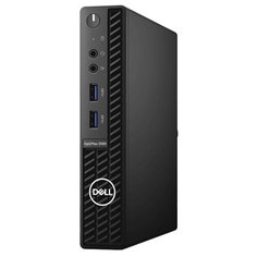 Настольный компьютер DELL Optiplex 3080 Micro (3080-6629) Intel Core i3-10100T/4 ГБ/128 ГБ SSD/Intel UHD Graphics 630/Linux черный