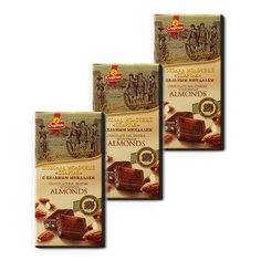 Шоколад Спартак молочный с цельным миндалём, 90 г, 3 шт.