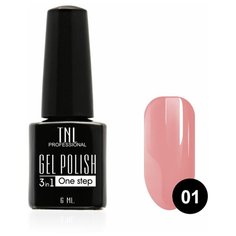 Гель-лак 3 в 1 TNL Professional One step, 6 мл, №01 - французская роза