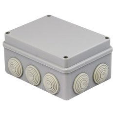 Распределительная коробка EKF КМР-050-042 наружный монтаж 196x142 мм серый