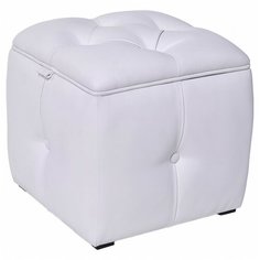Пуфик с ящиком для хранения Vental Арий искусственная кожа белый
