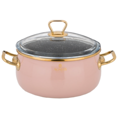 Кастрюля Agness Тюдор, 3.2 л, розовый