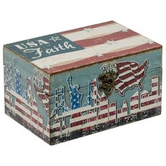 "Gamma" DBK-010 декор. шкатулка "сундучок" 18 x 12 x 10 см №011 "New York"