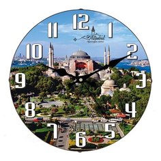 Часы настенные кварцевые GALAXY D-1968 зеленый/голубой