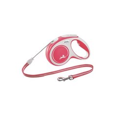 Поводок-рулетка для собак Flexi New Comfort M тросовый красный/серый 5 м