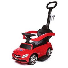 Каталка-толокар Babycare Mercedes-Benz AMG C63 Coupe (639 кожаное сиденье, резиновые колеса) красный