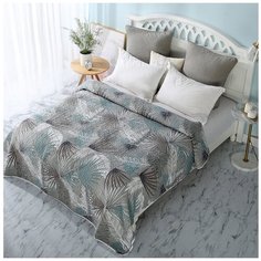 Покрывало Tango Patchwork 150x200 см, серый/голубой