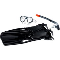 Набор для плавания с ластами Intex Reef Rider размер 41-45 черный