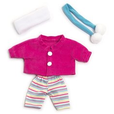 Miniland комплект одежды для кукол 21 см Cold Weather Jacket set розовый/голубой