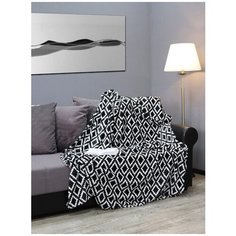 Плед евро texREPUBLIC 8685 чёрный 200*220 см