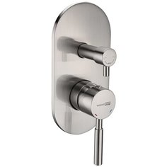 Смеситель для ванны с подключением душа WasserKRAFT Wern 4241 однорычажный встраиваемый сере6ристый