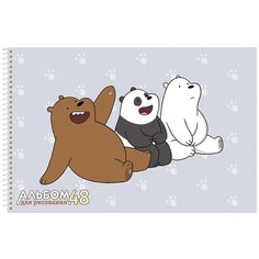 Альбом для рисования Hatber Вся правда о медведях 30 х 20.5 см, 100 г/м², 48 л.