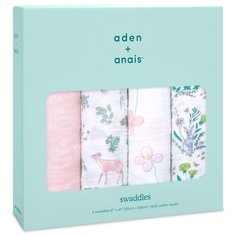 Многоразовые пеленки aden + anais муслин 120х120 комплект 4 шт. forest fantasy 4 шт.