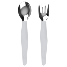 EveryDay Baby Детский набор: ложка, вилка серый