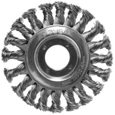 Щетка дисковая для УШМ плетеные пучки стальной проволоки 115 мм Зубр ПРОФИ 35190-115_z01