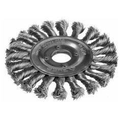 Щетка дисковая для УШМ плетеные пучки стальной проволоки 125 мм Зубр ПРОФИ 35190-125_z02