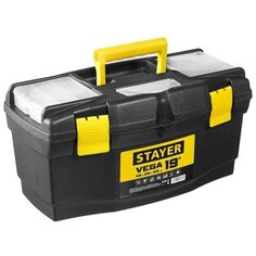 Ящик с органайзером STAYER Vega 38105-18_z03 49x25x25 см 19 черный