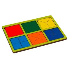 Головоломка Сибирские игрушки квадраты Никитина 2 уровень (106203) Желтый