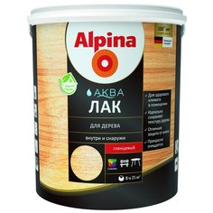 Лак Alpina Аква для дерева глянцевый полиакриловый бесцветный 0.9 л