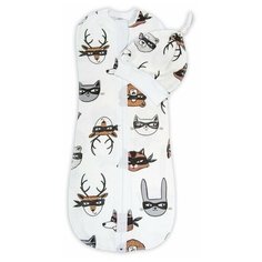 Пеленка (кокон на молнии) с шапочкой Amarobaby (Soft Hugs) 68/74 Супергерои