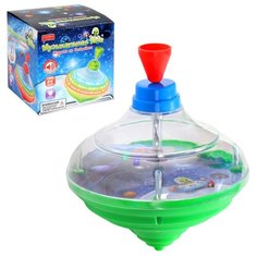 Развивающая игрушка для малышей Юла на батарейках, свет, звук, в/к 13,4*12,4*13,8 см Zhorya