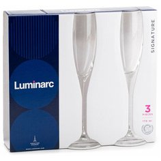 Набор фужеров (бокалов) для шампанского СИГНАТЮР (ЭТАЛОН) 3шт 170мл Luminarc