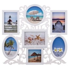 Фоторамка-коллаж Lefard 596-207 на 7 фото: 10х10, 13х13, 10х15, 15х10 белый