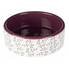 Миска TRIXIE 25123 керамическая 300 мл белый/ягодный