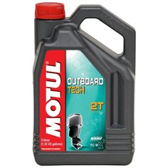Полусинтетическое моторное масло Motul Outboard Tech 2T, 5 л