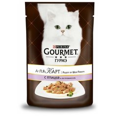 Влажный корм для кошек Gourmet А-ля Карт а-ля Провансаль, с птицей 85 г (кусочки в соусе)