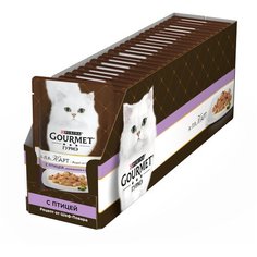 Влажный корм для кошек Gourmet А-ля Карт а-ля Провансаль, с птицей 24 шт. х 85 г (кусочки в соусе)