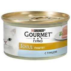 Влажный корм для кошек Gourmet Голд, с тунцом 85 г (паштет)