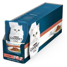 Влажный корм для кошек Gourmet Перл, с уткой 24 шт. х 85 г (кусочки в соусе)