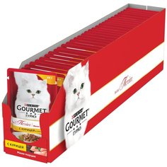 Влажный корм для кошек Gourmet Мон Петит, с курицей 30 шт. х 50 г (кусочки в соусе)