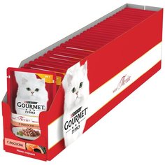 Влажный корм для кошек Gourmet Мон Петит, с лососем 30 шт. х 50 г (кусочки в соусе)