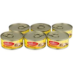 Влажный корм для кошек Berkley с индейкой, с куриной печенью 6 шт. х 100 г