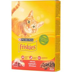 Сухой корм для кошек Friskies профилактика МКБ, с курицей, с печенью, с мясом 400 г