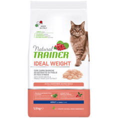 Сухой корм для кошек TRAINER Natural при избыточном весе, с мясом 1.5 кг