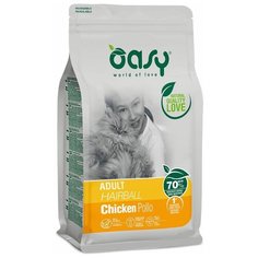Сухой корм для кошек Oasy для вывода шерсти, с курицей 1.5 кг