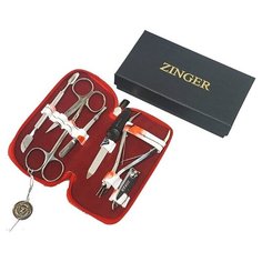 Маникюрный набор на молнии, ZINGER, MS-7105, 7 предметов, чехол бабочки