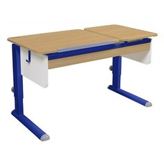 Стол детский Астек-Элара Твин-2 с ящиком 115x58 см бук/белый/синий