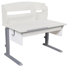 Стол детский Астек-Элара Лидер с ящиком и надстройкой 120x72 см рамух/белый/серый