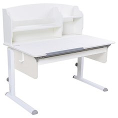 Стол детский Астек-Элара Лидер с ящиком и надстройкой 120x72 см белый/рамух/белый