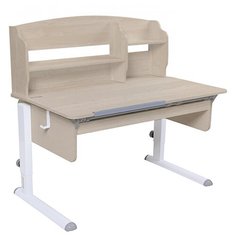 Стол детский Астек-Элара Лидер с ящиком и надстройкой 120x72 см береза/береза/белый