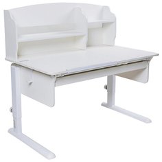 Стол детский Астек-Элара Лидер с ящиком и надстройкой 120x72 см белый/белый/белый