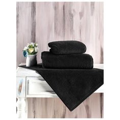 Полотенце микрокотон "KARNA" MORA цветной 40x60 1/1 600gr m2; Черный